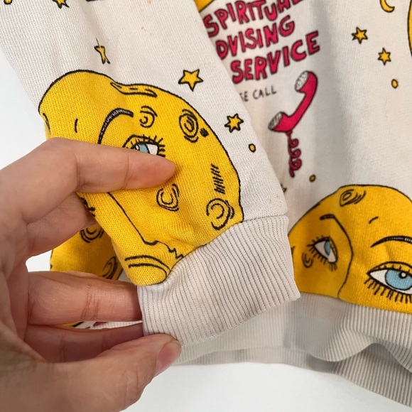 Mini Rodini Yellow Moon Graphic Sweatshirt - Picture 5 of 8